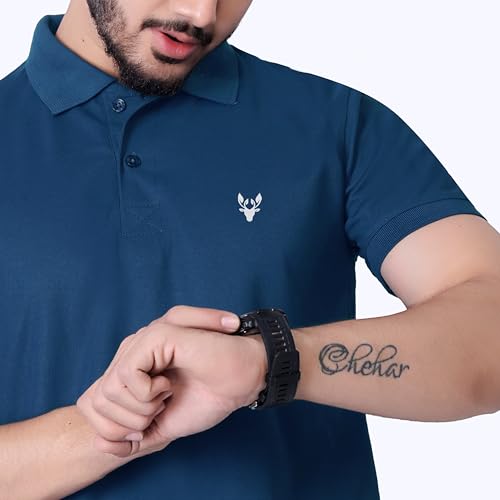 Image of Men's Premium Polo T-Shirt | Classic Collar | Smooth Finish | Half Sleeve Casual Wear (XS to 3XL)