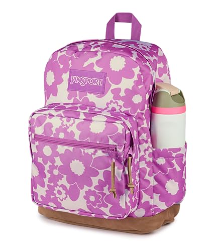 Image of JanSport Right Pack Backpack - Durable Daypack with Padded 15 Laptop Sleeve, Spacious Main Compartment & Integrated Water Bottle Pocket - Blossom Bae Pink