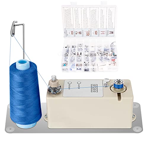 Automatic Bobbin Winder For Sewing And Presser Feet Set 42Pcs, Bobbin Winder And Sewing Machine Foot Presser Kit Accessories #TOP2