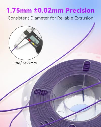 Image of VOXELAB HS PLA+ Filament 1.75mm, High Speed PLA Plus 3D Printer Filament, 1kg (2.2lbs) for Most FDM 3D Printers, Enhanced Toughness & Smooth Printing, Superior Layer Adhesion(Purple)