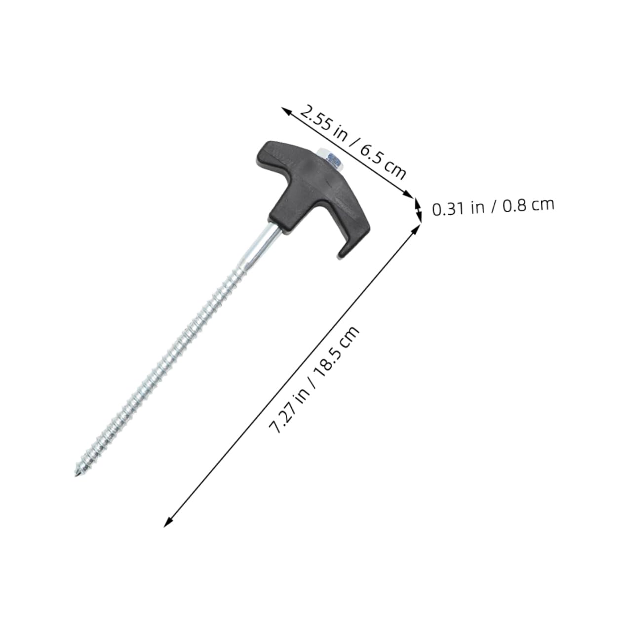 Piquets de Tente en Acier 1 Set pour Canopée, Noir