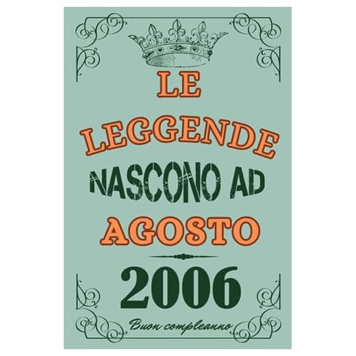 Le leggende Nascono Ad Agosto 2006: Idea Regalo di compleanno 17 anni originale per ragazze e ragazzi / Quaderno a righe"