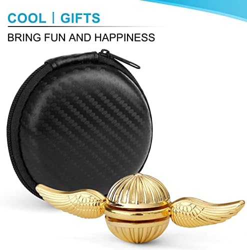 Golden Ball Fidget Hand Spinner for Kids & Adults - Cool Magic Wizardly World Orb Ball Finger Toys Fidgets - Best Gift for Sensory Reduce Anxiety Stress Relief, Quiet Desk Toys for School Home Office