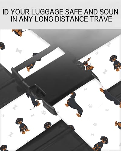 Image of Luggage Straps for Suitcases, Adjustable Travel Belt, Durable Wide Luggage Strap, Cute Suitcase Strap Identifiers with Buckle, Bag Straps for Luggage, Cute Dogs