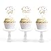 Andaz Press Blush Pink Gold Glitter Girl Baby Shower Party Collection, Round Cupcake Topper DIY Party Favors Kit, 20-Pack