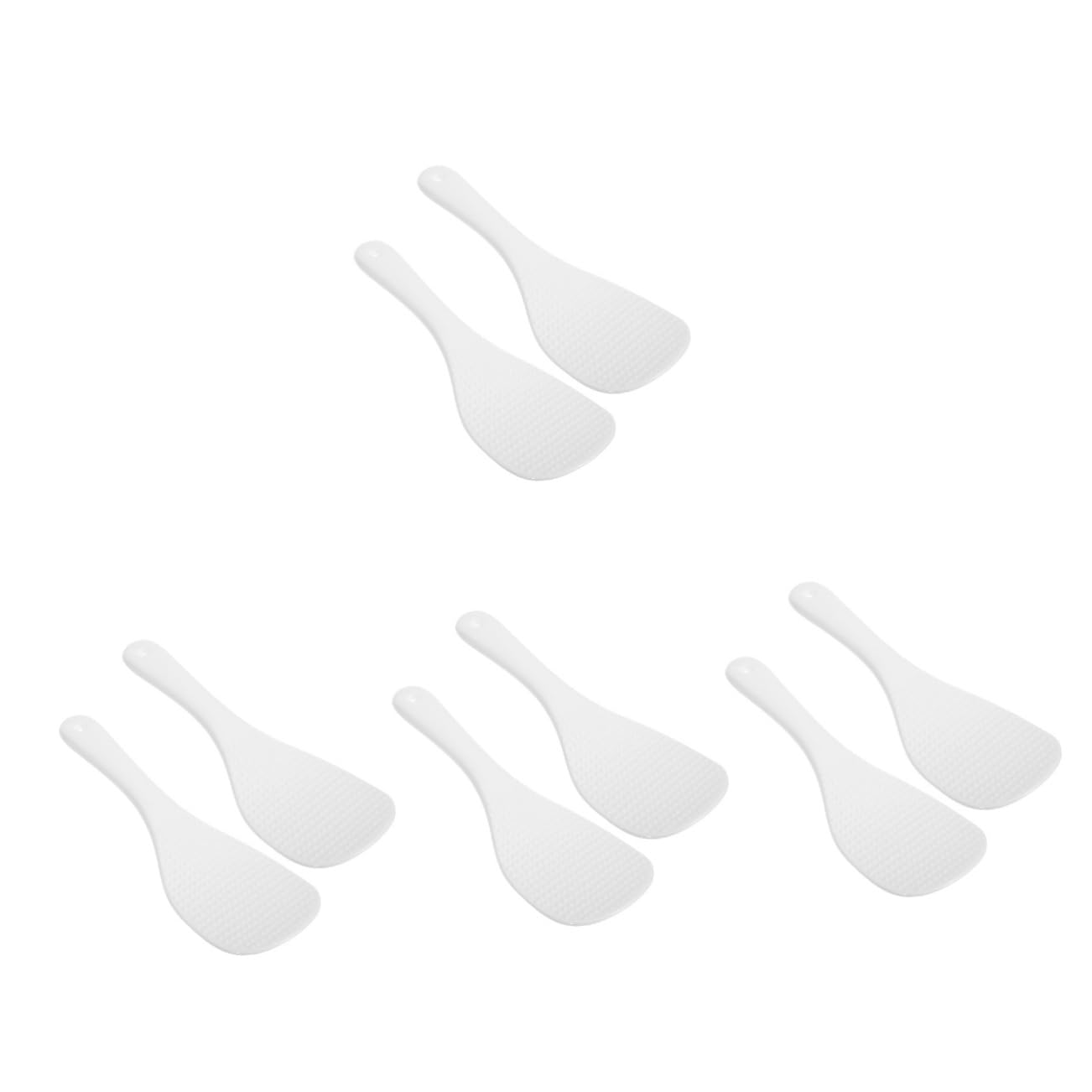 Zerodeko 4sets Rice Paddle Spoon Tofu Scoop Simple Rice Spoons Kitchen Gadget Soup Spoon Rice Scooper Rice Paddles Rice Serving Spoon Rice Cooking Japanese Rice Spoon Trowel White 2pcs*4