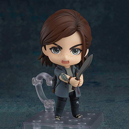 Jjrppff Q Version Ellie Figure, 3.9 Inches The Last Of Us Part Ii Character Model, Multiple Accessories Included, Joint Movement Nendoroid, Pvc Material Game Girl Figma (For Gift Collection) #TOP1