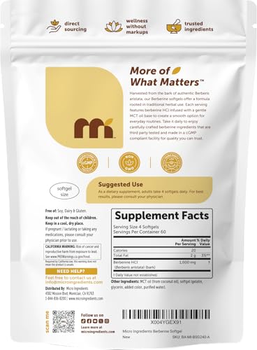 Micro Ingredients Berberine with MCT Oil