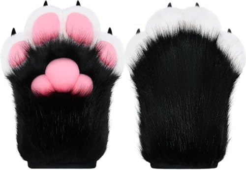 Gants de pattes de cosplay en fourrure taille M jouet décompression