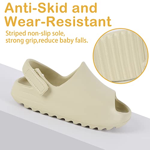 bolukets Toddler Little Kids Slides Sandals, Summer Slip On Lightweight Slippers for Boys and Girls, Beach Pool Anti-Slip Water Shoes Indoor Outdoor Sandals3
