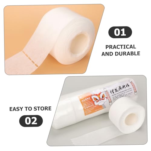 KAILIKETIY 5ロール 防水使い捨てネックストリップ巻 美容室理髪店向け非織布製ヘアカット用伸縮性ネックテープ 髪の毛防止と快適ケアに適応