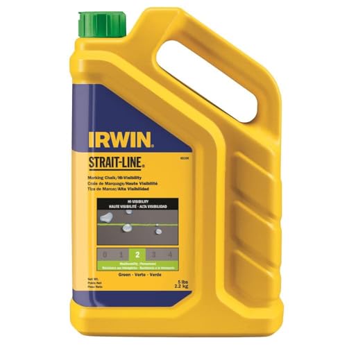 Irwin Tools IRWIN STRAIT-LINE Marking Chalk, Standard, Fluorescent Green, 5 lbs (65106)