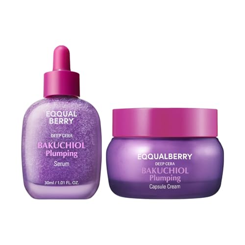 EQQUALBERRY Bakuchiol Duo – Serum & Capsule Cream Set for Firming...