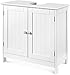 Waschbeckenunterschrank Unterschrank Waschtischunterschrank mit 2 Türen freistehend Badschrank verstellbar für Badezimmer Küche aus Holz weiß 60x60x30cm