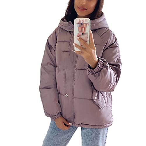 Veste d'hiver femme contre le grand froid doudoune violette chaude S