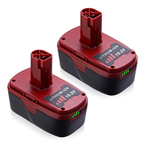2Packs 5.0Ah Lithium C3 Battery for Craftsman 19.2 Volt Battery DieHard 315.115410 315.11485