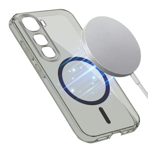 Image of Jkobi Lifetime Anti-Yellow MagSafe Compatible Clear Back Cover Case for Vivo Y400 (Sleek Hard Crystal | Shockproof and Camera Protection)