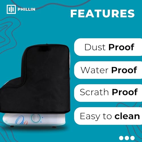Image of L-Shaped Mixer Grinder Cover with Side Utility Pocket - Waterproof and Durable Case for Kitchen Mixers (Black)