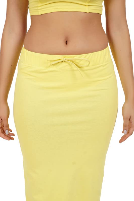 Image of Lycra Blend Cotton Saree Shapewear Petticoat for Women and Girls, Skirts Shapewear Dress for Saree