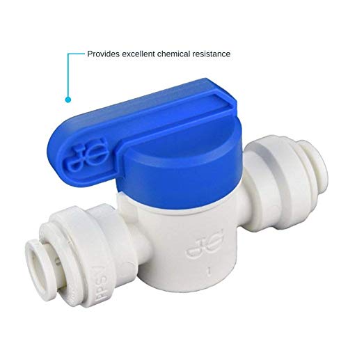 John Guest Speedfit 1/4 Inch Shut Off Valve, Push To Connect Plastic Plumbing Fitting, Ppsv040808W #TOP3