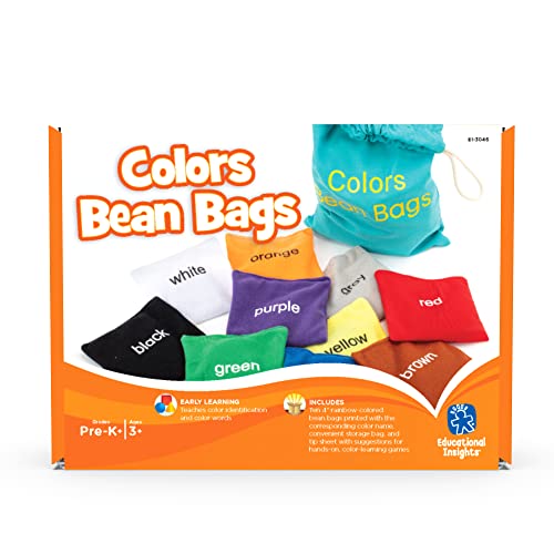 Image of Educational Insights Colors Bean Bags - Color Sorting Toys for Toddlers, Manipulatives for Preschoolers Learning Colors, Toddler Learning Toys, Hands-On Preschool Classroom Activities, Ages 3+