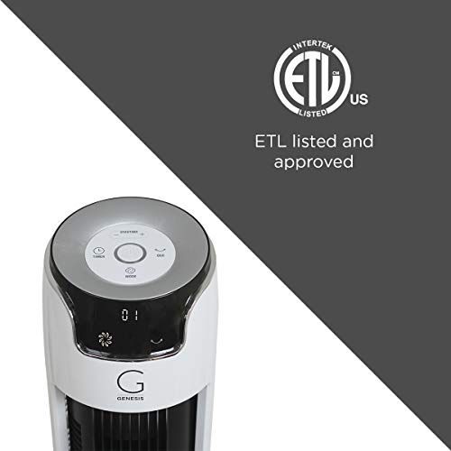 Genesis Powerful 43 Inch Oscillating Tower Fan With Max Air Quiet Technology And Remote #TOP7