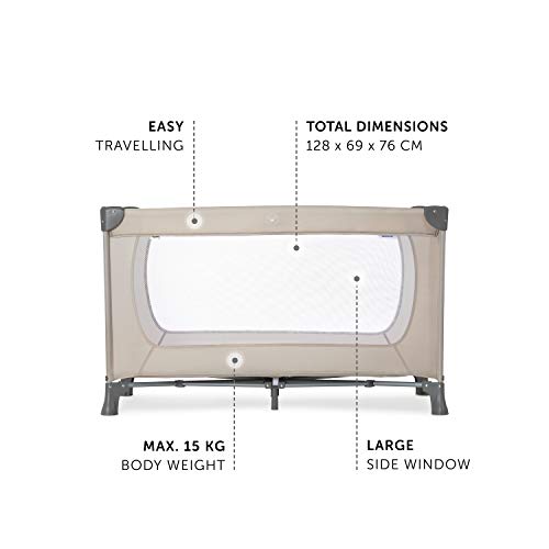 Hauck 604144 Dream’n Play, campingbedje 120 x 60 cm vanaf geboorte tot 15 kg, 3-delig campingbedje met draagtas… - Afbeelding 4