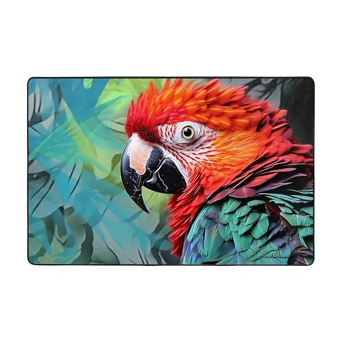 Tapis antidérapant perroquet coloré lavable pour sol propre - 4
