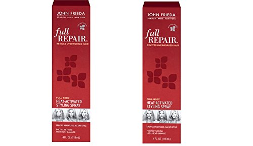 John Frieda Full Repair - Style Revival - Heat-Activated Styling Spray - Protects From Heat Damage - Net Wt. 4 FL OZ (118 mL) Each - Pack of 2