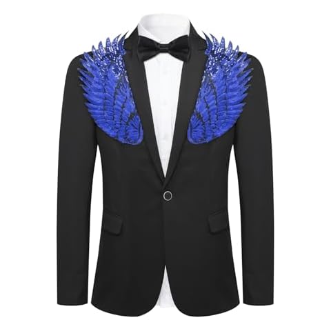 Allthemen Sequin Blazer Tuxedo Jacket Cover