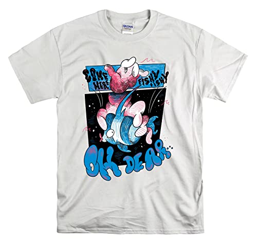 T-shirt Ocean Creatures Come Here Fishy Unisexe Blanc Taille M