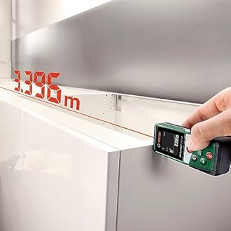 Bosch laser measure UniversalDistance 40 C (measure distance up to 30m precisely, Bluetooth connectivity, measurement functions, in E-Commerce cardboard box)