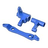 Unidad de dirección RC, aleación ligera fácil de instalar unidad de control de aluminio para 1/6 coche RC (azul)