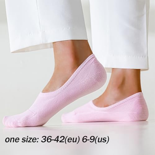 No show socks womens 6-9,10 pairs,cotton low cut invisible socks,non slip heel,plain casual2