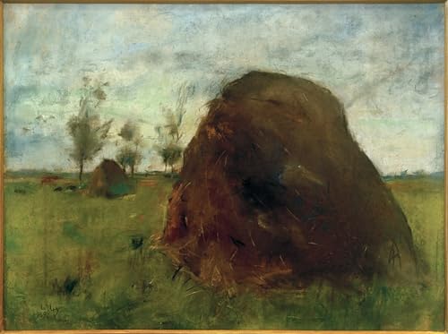 Les meules de foin Lesser Ury impression toile peinture moderne 60x90cm