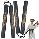 Seguro para principiantes: fabricado específicamente para niños y principiantes, la construcción de espuma proporciona impactos suaves, lo que hace que estos nunchucks de práctica sean ideales para aprender los conceptos básicos de artes marciales de forma segura en casa o en clase.