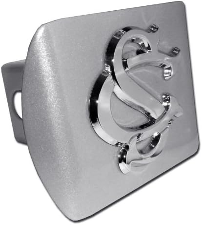 Elektroplate South Carolina Gamecocks Brushed Silver with Chrome SC Interlocking Emblem Metal Trailer Hitch Cover Fits 2 Inch Auto Car Truck Receiver with NCAA College Sports Logo