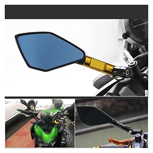 Espejos retrovisores para motocicleta con cristal antirreflejos para Kawasaki 7