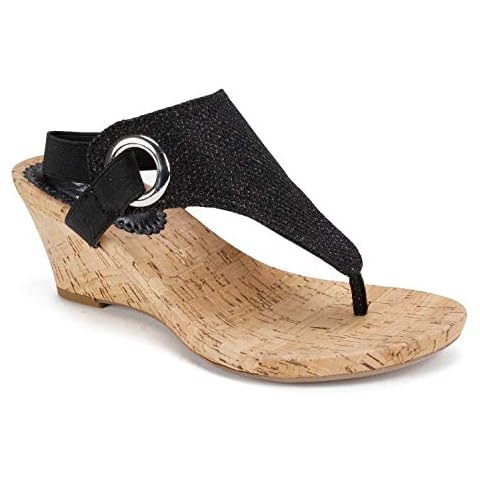 WHITE MOUNTAIN Women's Cork Wedge Sandal Cover
