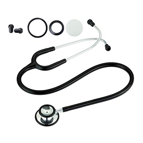 SCIAN Aluminium Alloy Premium Dual Head Stethoscope Kit for Med Students Doctors Nurses,Professional Medical Cardiology Stethoscopes Home Use,Gift Stethoscope, Extra Diaphragm Eartip Anti-chill Rings