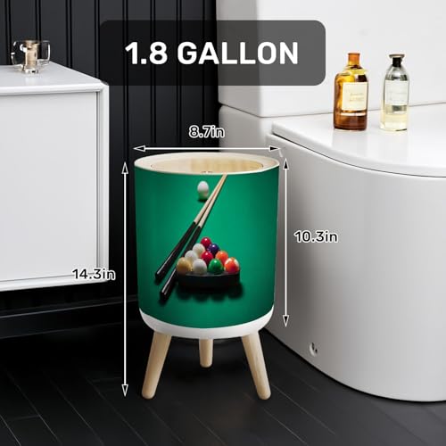 Basurero con tapa y patas plástico para hogar miniatura 2