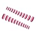 Produktbild 24X Frauen Mädchen Falsche Nägel Spitze Lange Full Cover Falsche Nägel Kunstnägel Nail Art Tipps Kit - Hell-Pink