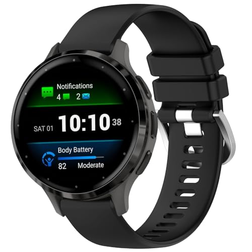 Garmin Venu 3SohɑΉB18mm\tgVRpXgbv Garmin Venu 2S/ Forerunner 265S/ 265S Music/ 255S/ 255S MusicX}[gEHb`p (ubN)