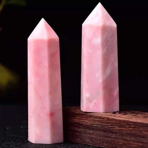 Obélisque en opale rose prisme de collection pour maison