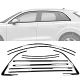 Stainless Steel Window Trim Chrome Delete for Audi Q3 2019-2025 Black Window Trim Blackout Kit
