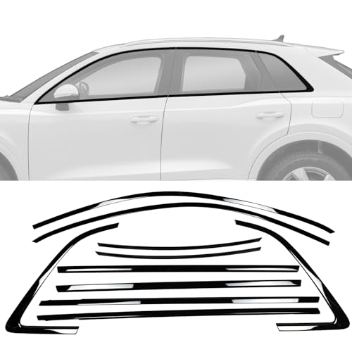 Stainless Steel Window Trim Chrome Delete for Audi Q3 2019-2025 Black Window Trim Blackout Kit