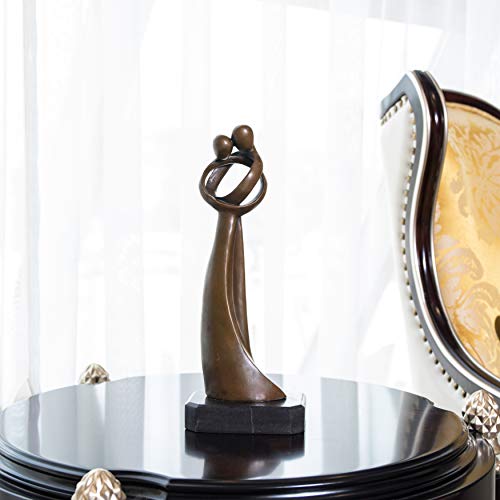 Estatua de pareja amorosa en bronce miniatura 3