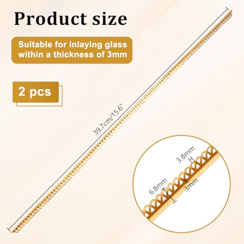 Listón de canal metálico de 3 mm para proteger bordes de espejos 3