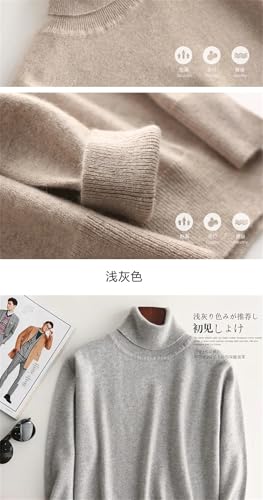 Men Turtleneck Cashmere Cotton Blend Pullover Jumper Vetement Homme Sweater3