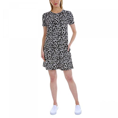 ELLEN TRACY Ladies' Pima Cotton Dress (Triumph Gray Animal Print, Small) at Amazon Women's Clothing store ELLEN TRACY Ladies' Pima Cotton Dress (Triumph Gray Animal Print, Small) at Amazon Women's Clothing store